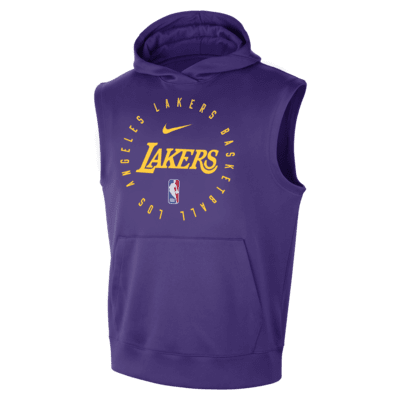 Los Angeles Lakers Spotlight Men s NIke Dri FIT NBA Sleeveless Hoodie. Nike CA